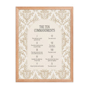 The Ten Commandments: Arch Design Print with Roman Numerals or List
