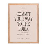 Commit Your Way: Psalm 37:5 Premium Matte Bible Verse Art