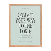 Commit Your Way: Psalm 37:5 Premium Matte Bible Verse Art