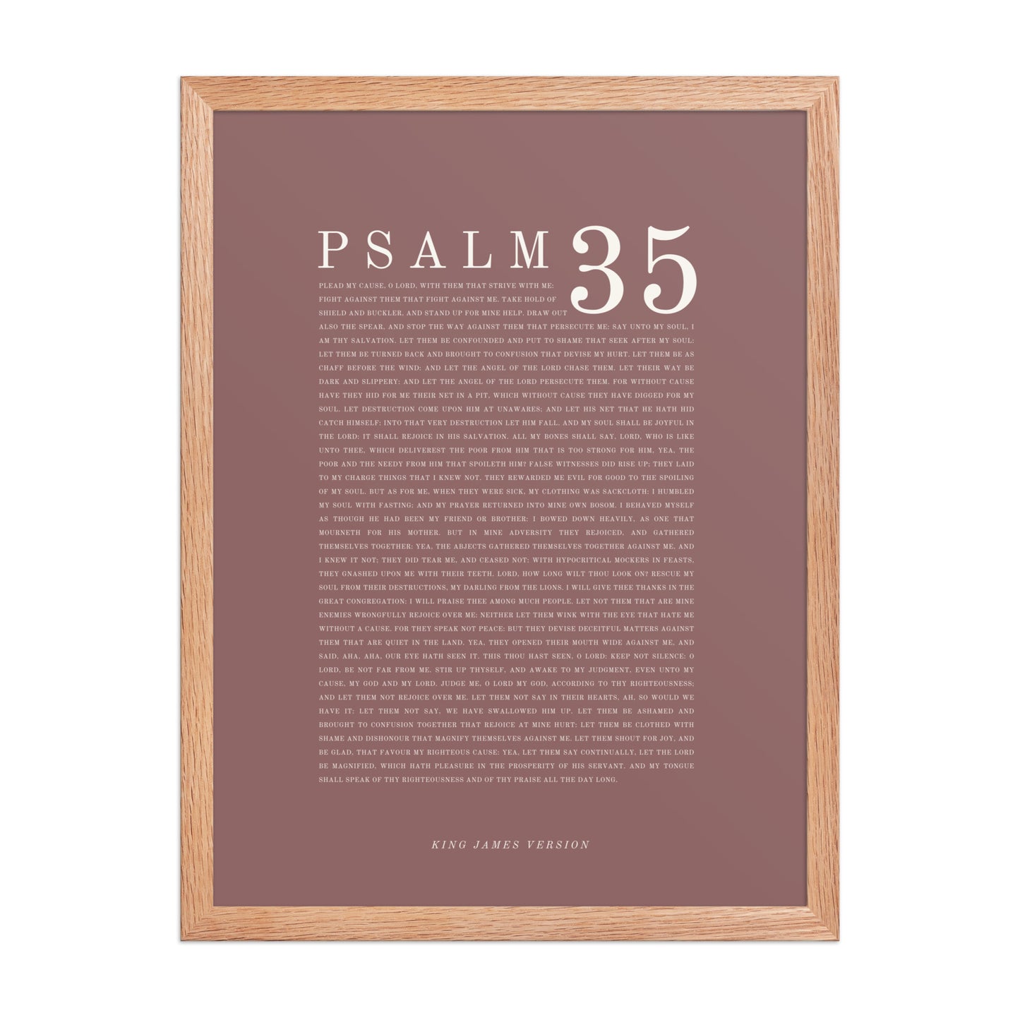 Psalm 35 Full Chapter Wall Art | Complete Scripture Print