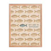Get Used To Different Christian wall art — Matte Red Oak Frame / 18″×24″ portrait mockup