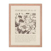 Jeremiah 29:11 - Floral On Beige  