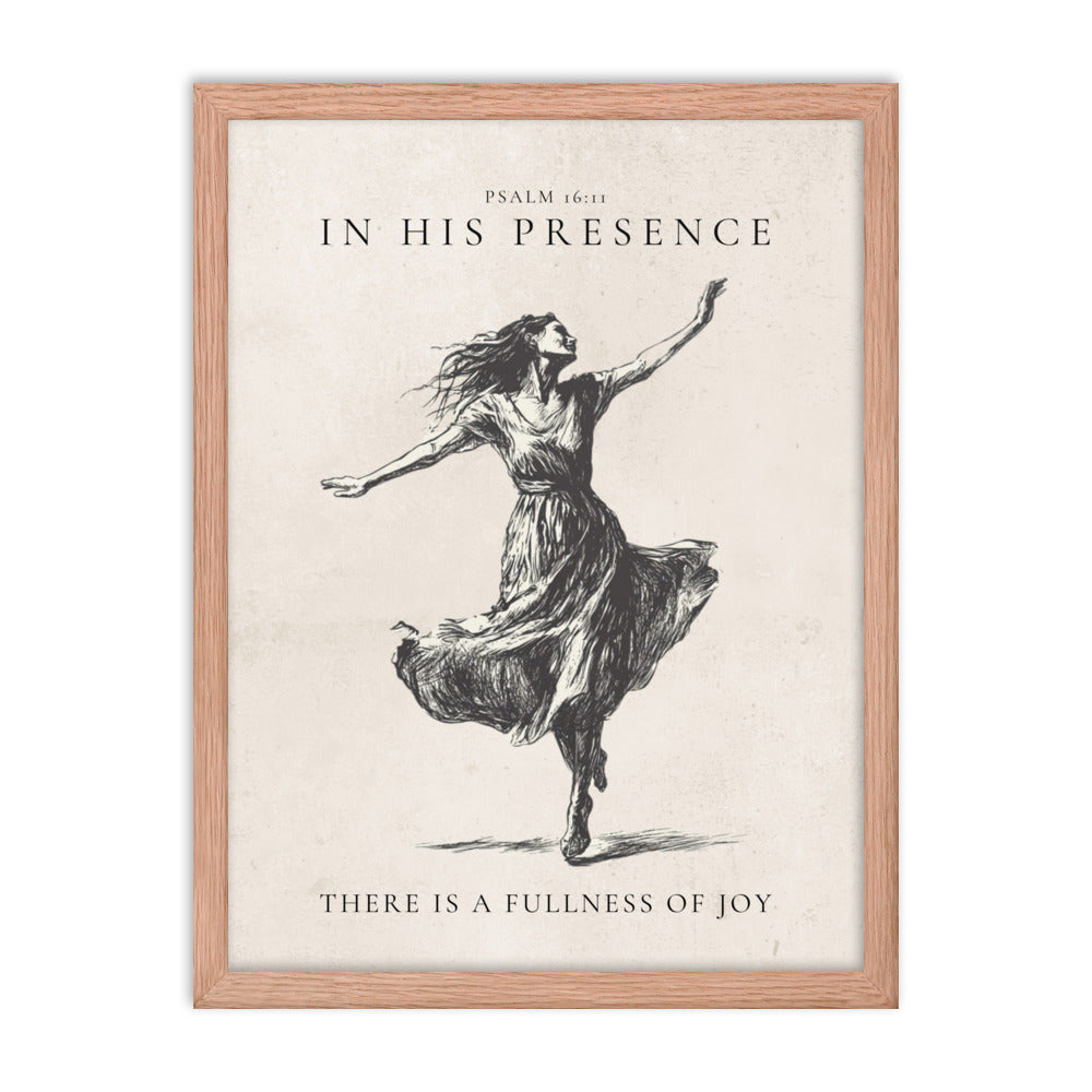 Psalm 16:11 Dancer Art On Beige Background  