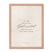 Genesis 1:1 White 18x24