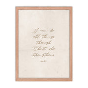 Philippians 4:13 On Beige Background  