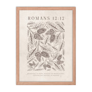 Romans 12:12 Floral On Beige  