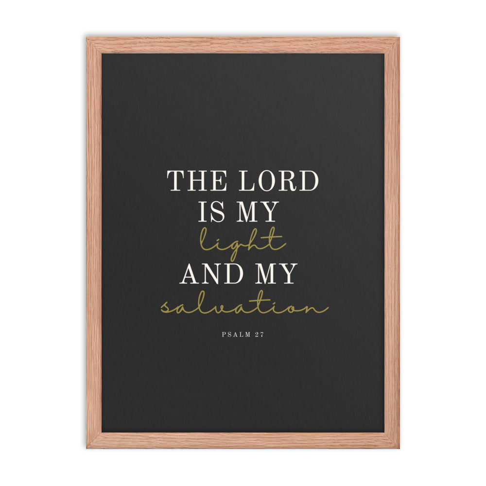 Psalm 27 Quote On dark Background 18x24