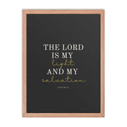 Psalm 27 Quote On dark Background 18x24
