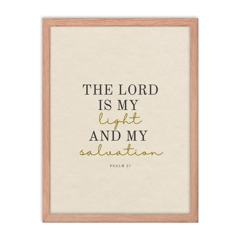 Psalm 27 Quote On light Background 18x24