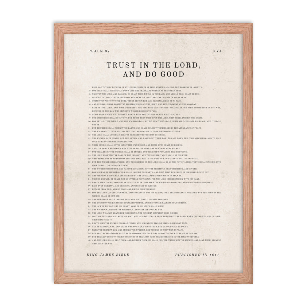 Psalm 37 Entire Chapter On Beige  