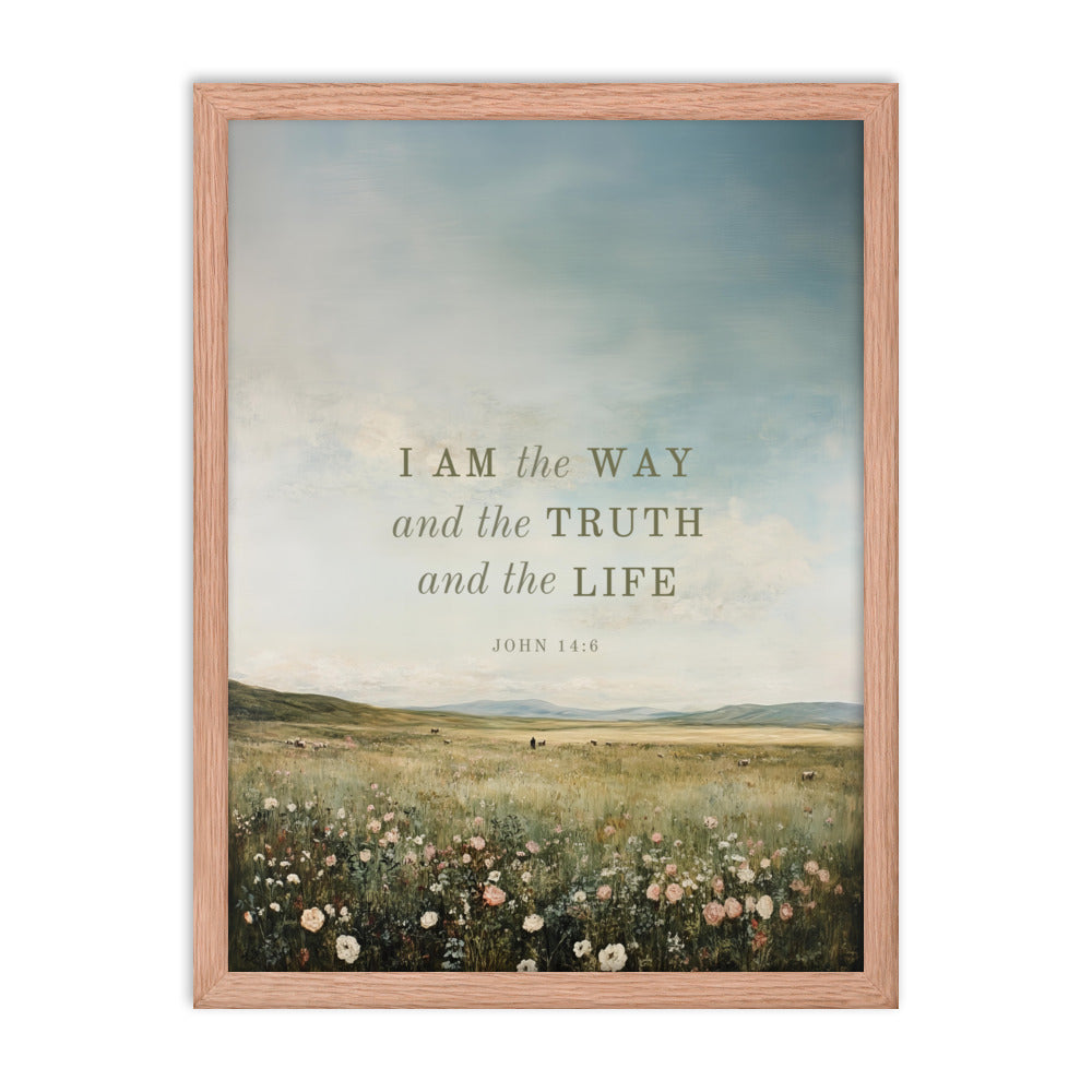 John 14:6 Meadow Dark Text 18X24