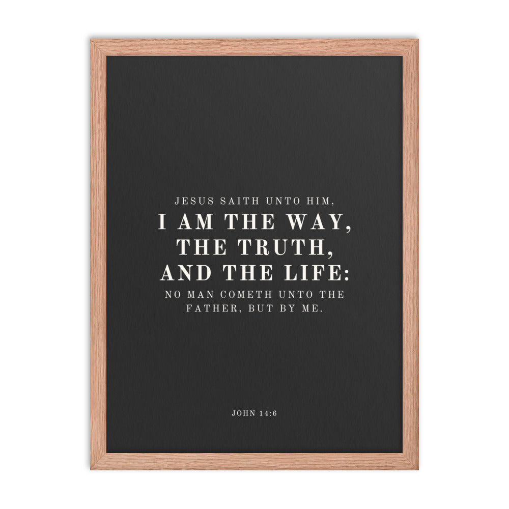 John 14:6 Black 18x24