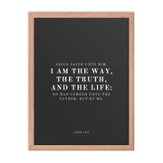 John 14:6 Black 18x24