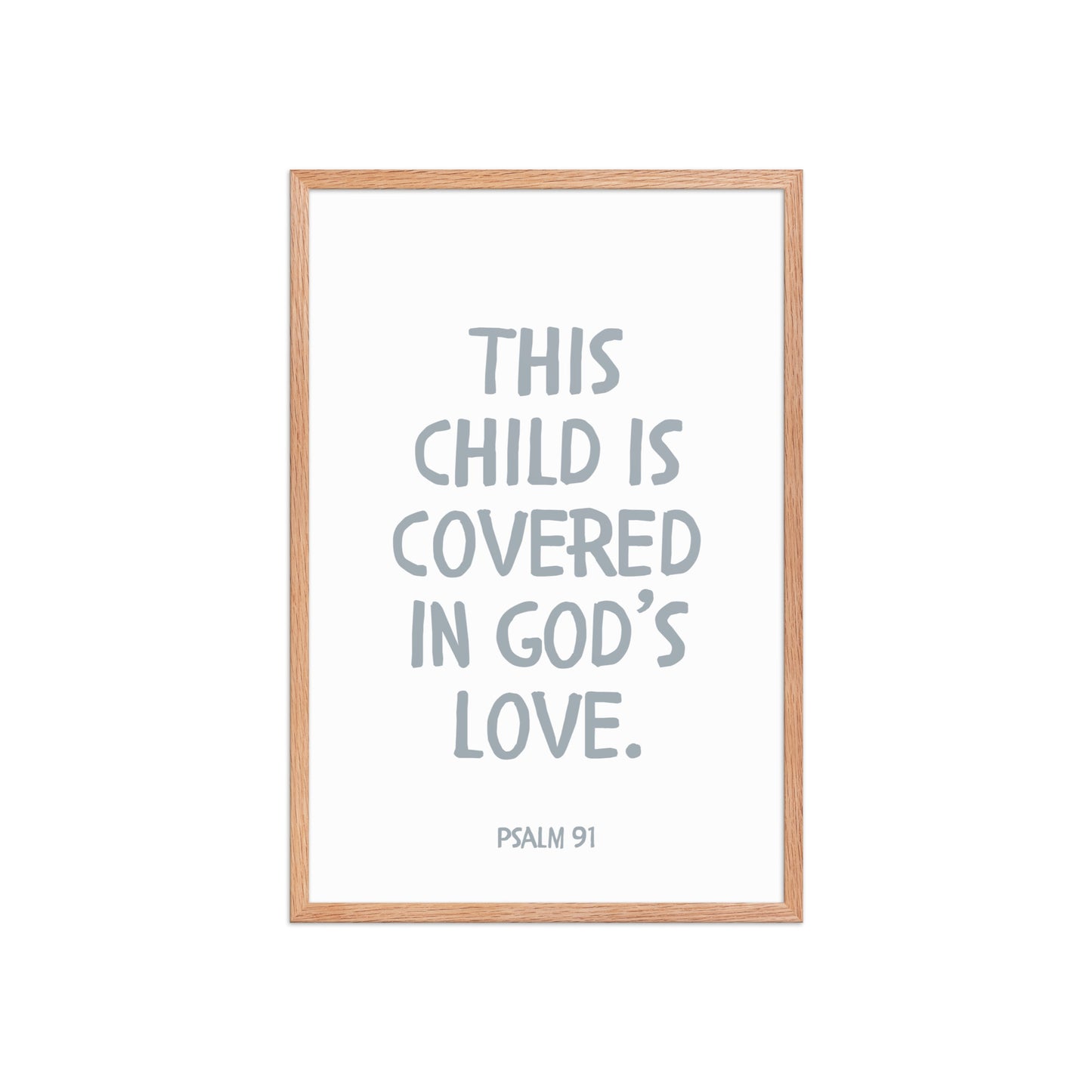 Psalm 91 Verse - A Soft Nursery Wall Art Print