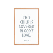 Psalm 91 Verse - A Soft Nursery Wall Art Print