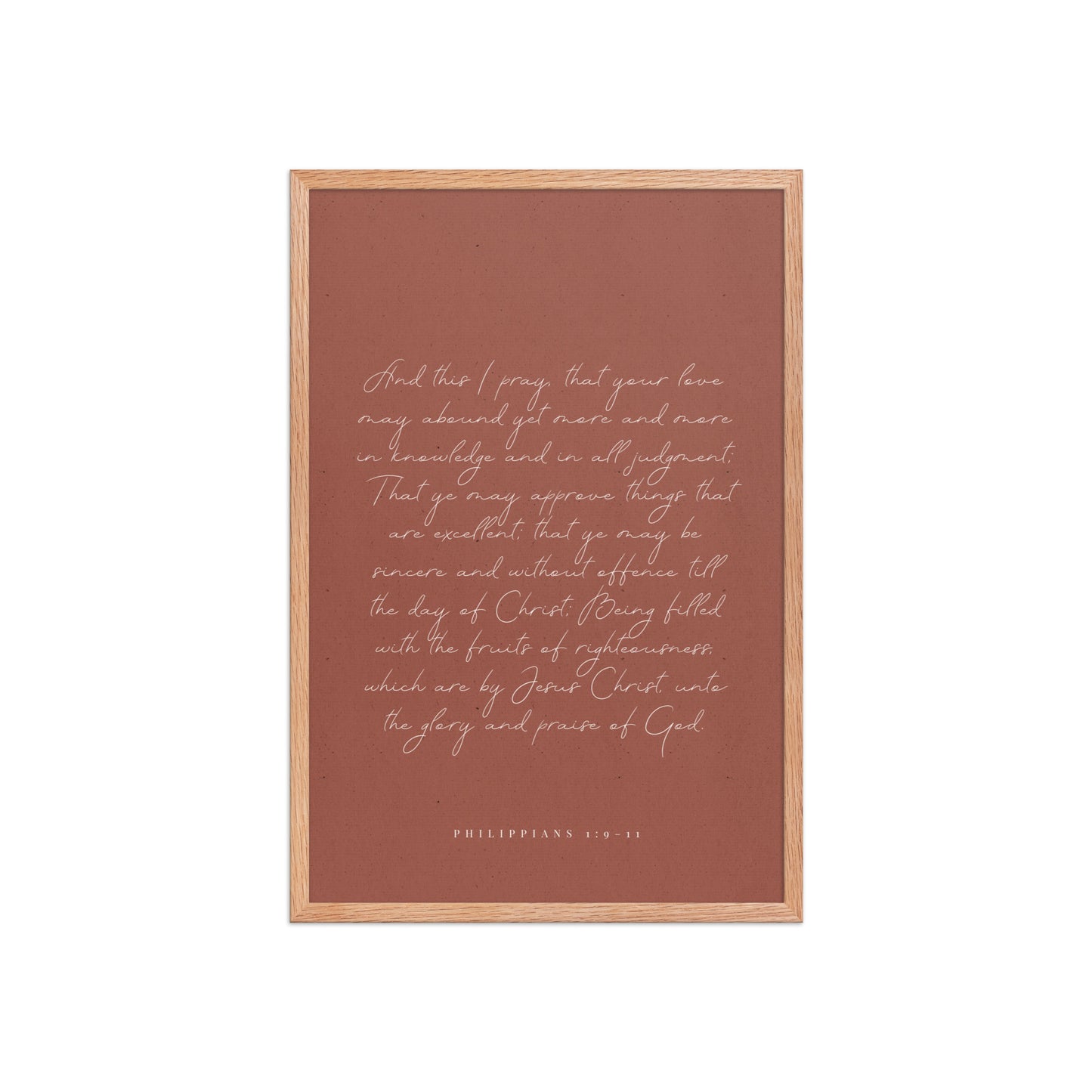 “Abound in Love” – Philippians 1:9–11 KJV Scripture Wall Art