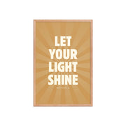 Let Your Light Shine: Matthew 5:16    Black / 8″×10″-Black / 11″×14″-Black / 12″×16″-Black / 12″×18″-Black / 16″×20″ 