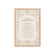 The Ten Commandments: Arch Design Print with Roman Numerals or List    Unframed Matte Paper / 8″×10″ / List-Unframed Matte Paper / 8″×10″ / Roman Numerals-Unframed Matte Paper / 11″×14″ / List-Unframed Matte Paper / 11″×14″ / Roman Numerals-Unframed Matte Paper / 12″×16″ / List 