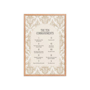 The Ten Commandments: Arch Design Print with Roman Numerals or List