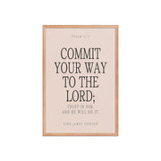 Commit Your Way: Psalm 37:5 Premium Matte Bible Verse Art
