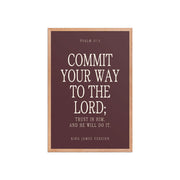 Commit Your Way: Psalm 37:5 Premium Matte Bible Verse Art