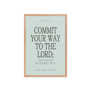 Commit Your Way: Psalm 37:5 Premium Matte Bible Verse Art