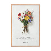 Matthew 5:9 With Flower Bouquet  