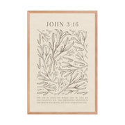 John 3:16 - Black Floral Art On Beige Background    Unframed Matte Paper / 5"x7"-Unframed Matte Paper / 8″×10″-Unframed Matte Paper / 11″×14″-Unframed Matte Paper / 12″×16″-Unframed Matte Paper / 12″×18″-Unframed Matte Paper / 16″×20″-Unframed Matte Paper / A2 (16.5″×23.3″)-Unframed Matte Paper / 18″×24″-Unframed Matte Paper / 24″×36″-Unframed Matte Paper / 20"x30" 