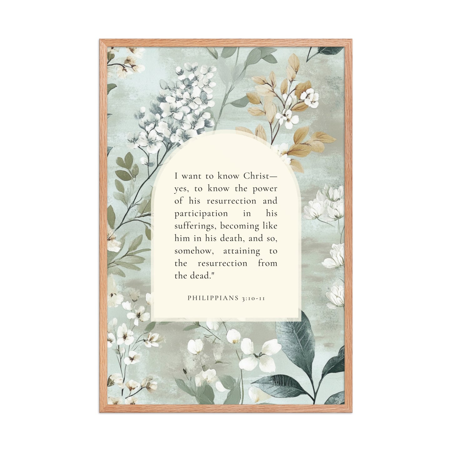 Philippians 3:10-11 –  Vintage Flower Arche  