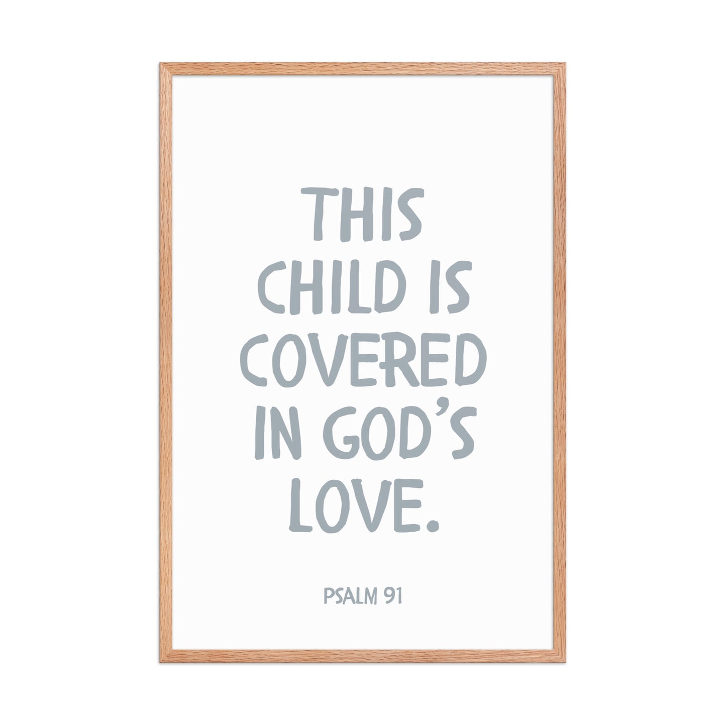 Psalm 91 Verse - A Soft Nursery Wall Art Print