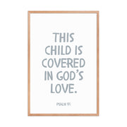 Psalm 91 Verse - A Soft Nursery Wall Art Print