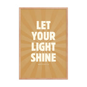 Let Your Light Shine: Matthew 5:16    Black / 8″×10″-Black / 11″×14″-Black / 12″×16″-Black / 12″×18″-Black / 16″×20″ 