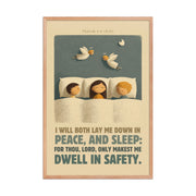 Psalm 4:8 Nursery Wall Art    Unframed Matte Paper / 8″×10″-Unframed Matte Paper / 11″×14″-Unframed Matte Paper / 12″×16″-Unframed Matte Paper / 12″×18″-Unframed Matte Paper / 16″×20″ 