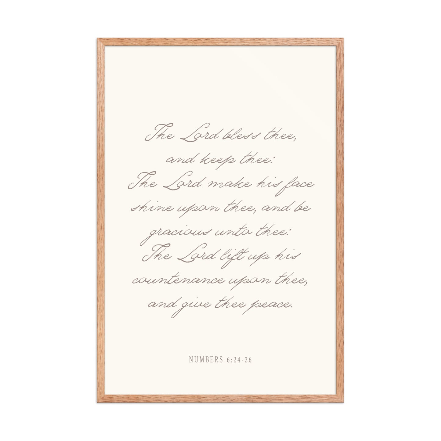 "The Lord Bless You" Numbers 6:24-26 Art | Available in 3 Colors