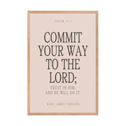Commit Your Way: Psalm 37:5 Premium Matte Bible Verse Art