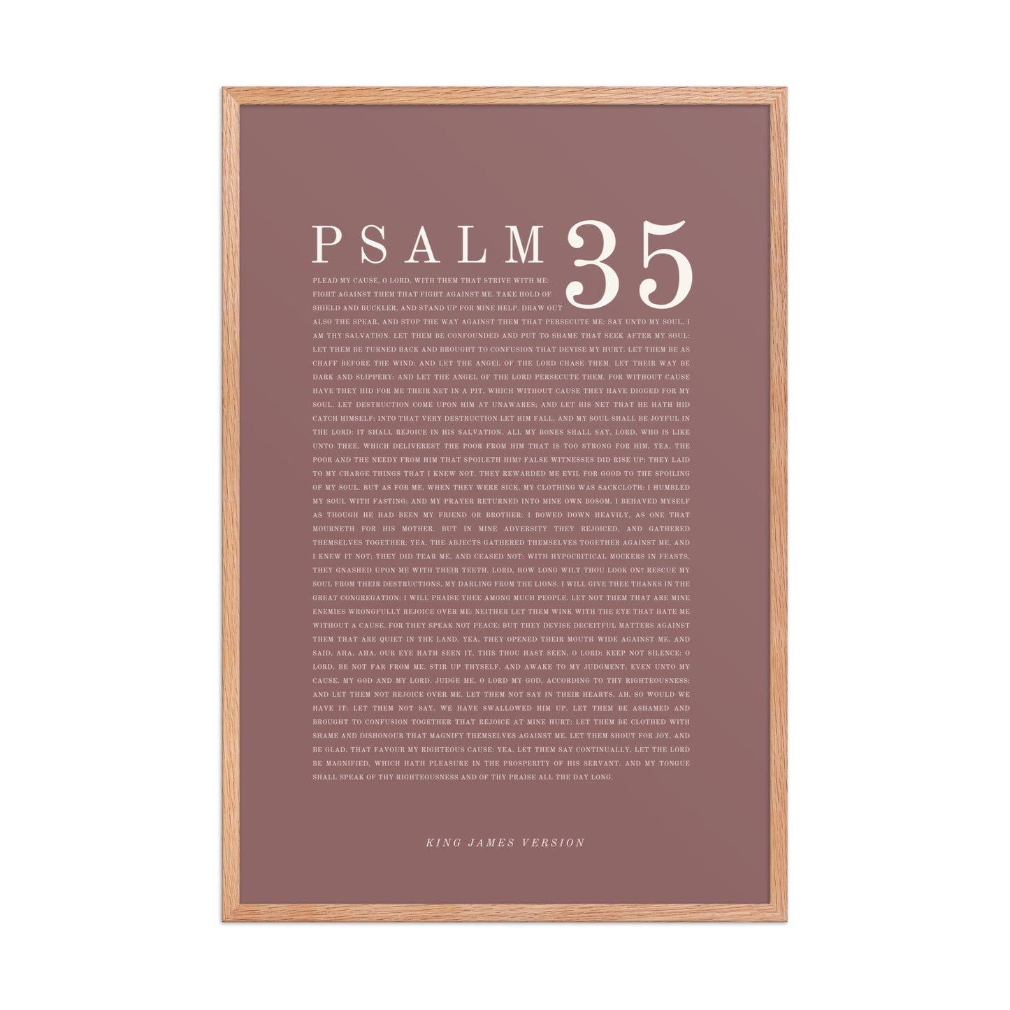 Psalm 35 Full Chapter Wall Art | Complete Scripture Print