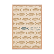 Get Used To Different Christian wall art — Matte Red Oak Frame / 24″×36″ portrait mockup