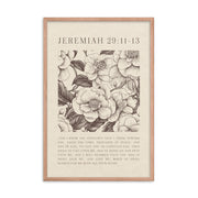 Jeremiah 29:11 - Floral On Beige  