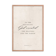 Genesis 1:1 White 24x36