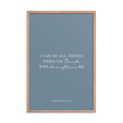 Philippians 4:13 Print - Light Blue 24x36