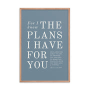 Jeremiah 29:11 Warm Blues Slate Gray 24x36