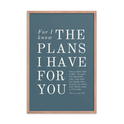 Jeremiah 29:11 Warm Blues Cadet Blue Blue 24x36