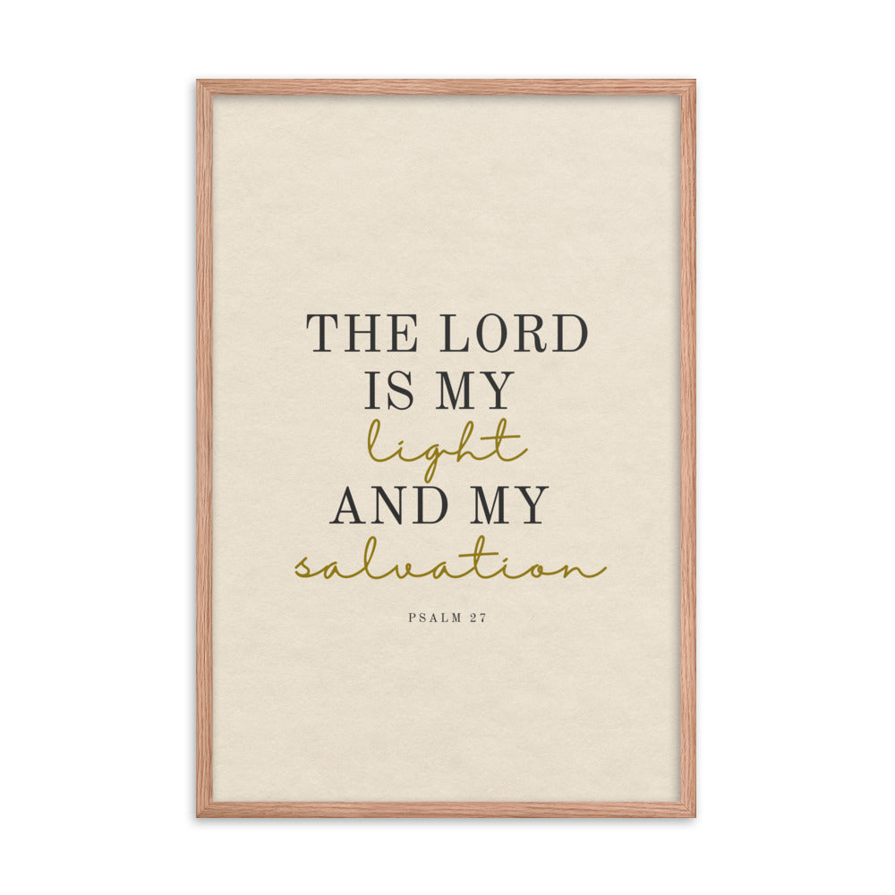 Psalm 27 Quote On light Background 24x36