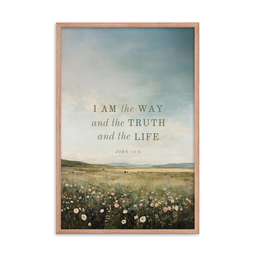 John 14:6 Meadow Dark Text 24X36