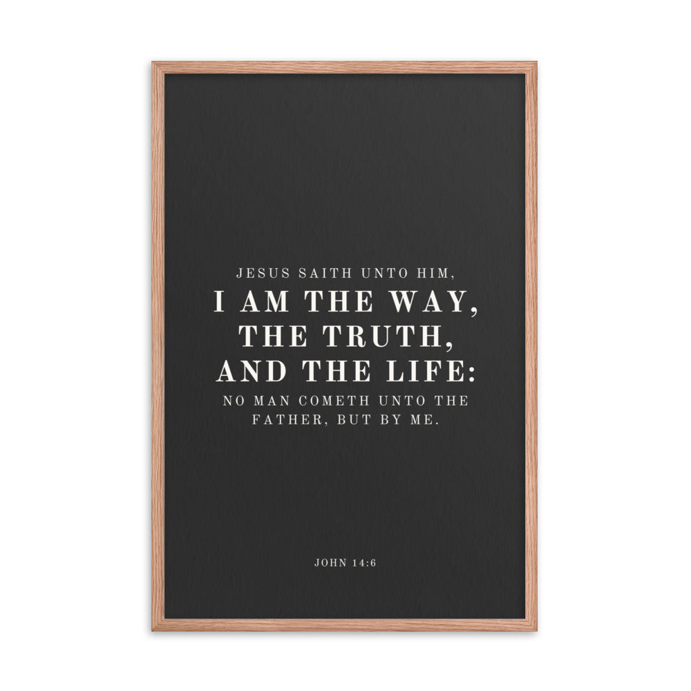 John 14:6 Black 24x36