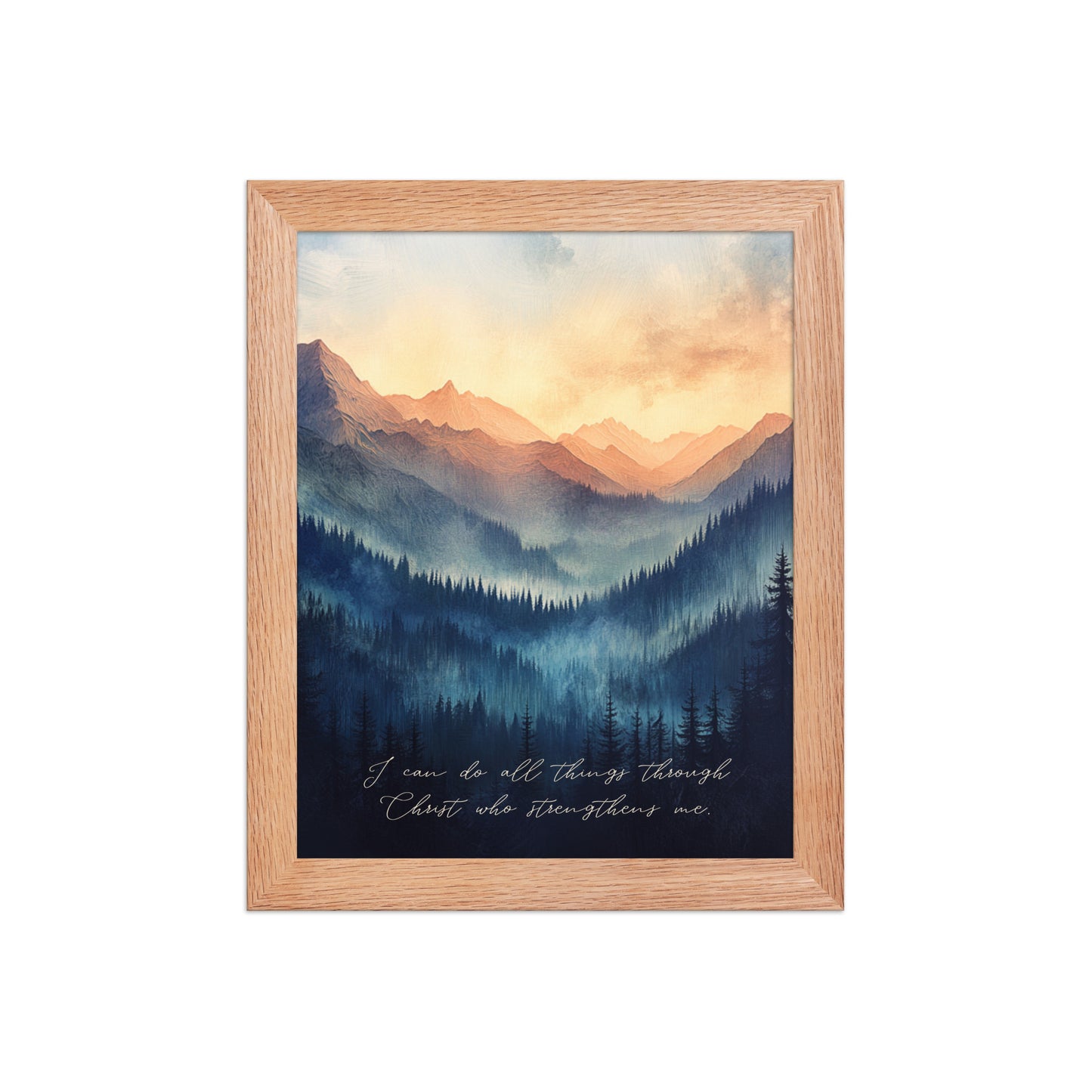Philippians 4:13 - Mountain Landscape Art  