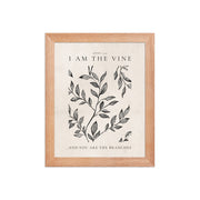 John 15:5 Vintage Floral On Beige Background  