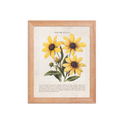 Psalm 37 1-4 Vintage Colorful Floral On Beige Background  