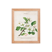 Psalm 27 Quote Vintage Floral On Beige Background  