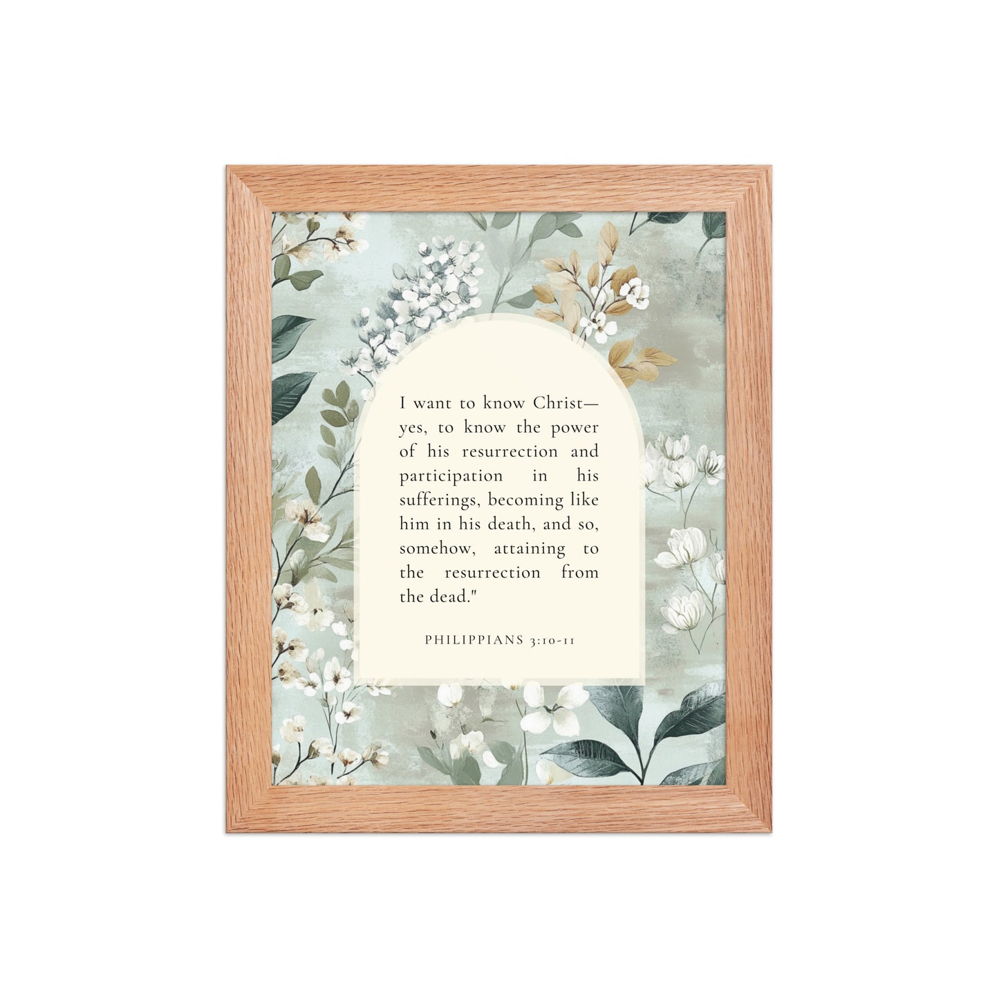 Philippians 3:10-11 –  Vintage Flower Arche  